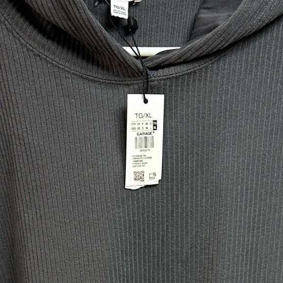 Garage NWT Ribbed Cropped Hoodie - Picture 3 of 3
